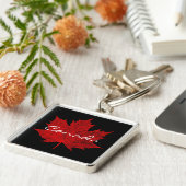 Rotahorn-Blatt Kanada Schlüsselanhänger (Seite)