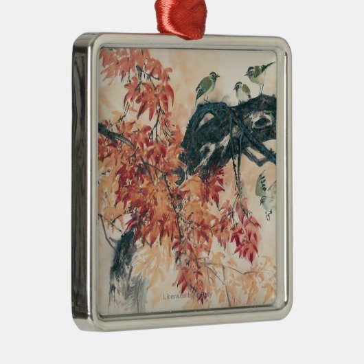 Rotahorne Silbernes Ornament (Rechts)