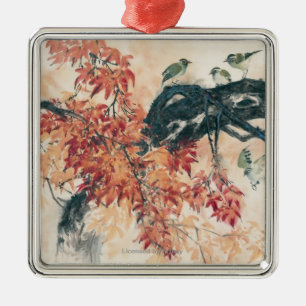 Rotahorne Silbernes Ornament