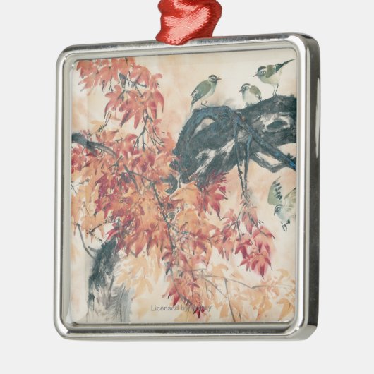 Rotahorne Silbernes Ornament (Links)