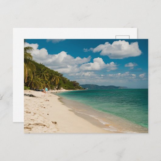 Rotan Beach Honduras Retro Travel Postkarte (Vorne/Hinten)