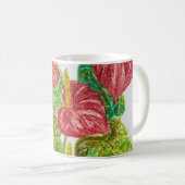 Rotanthurium-Blume Kaffeetasse (VorderseiteRechts)