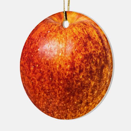 Rotapfel Keramikornament (Links)