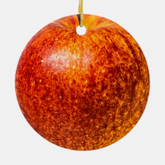 Rotapfel Keramikornament (Hinten)