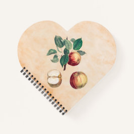 Rotäpfel mit Blätter Notizblock