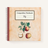 Rotäpfel mit Personalisierten Blätter Notizblock (Vorderseite)