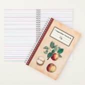 Rotäpfel mit Personalisierten Blätter Notizblock (Innen)