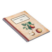 Rotäpfel mit Personalisierten Blätter Notizblock (Rechte Seite)