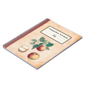 Rotäpfel mit Personalisierten Blätter Notizblock (Linke Seite)