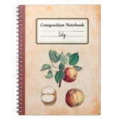 Rotäpfel mit Personalisierten Blätter Notizblock (Vorderseite)