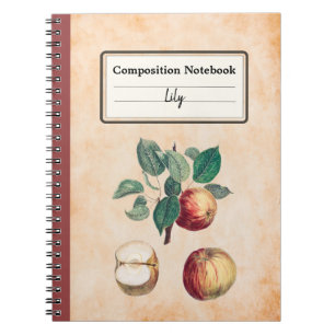 Rotäpfel mit Personalisierten Blätter Notizblock