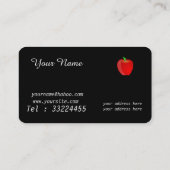 Rotapfel mit Retropunkten Visitenkarte (Rückseite)