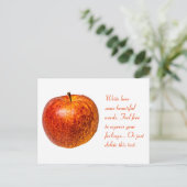 Rotapfel Postkarte (Stehend Vorderseite)