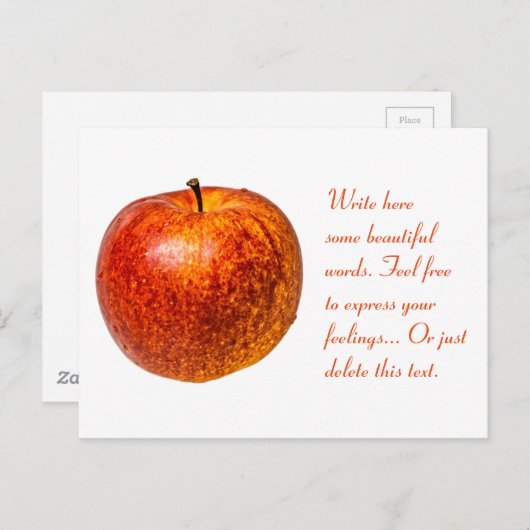 Rotapfel Postkarte (Vorne/Hinten)