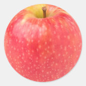 Rotapfel Runder Aufkleber (Vorderseite)