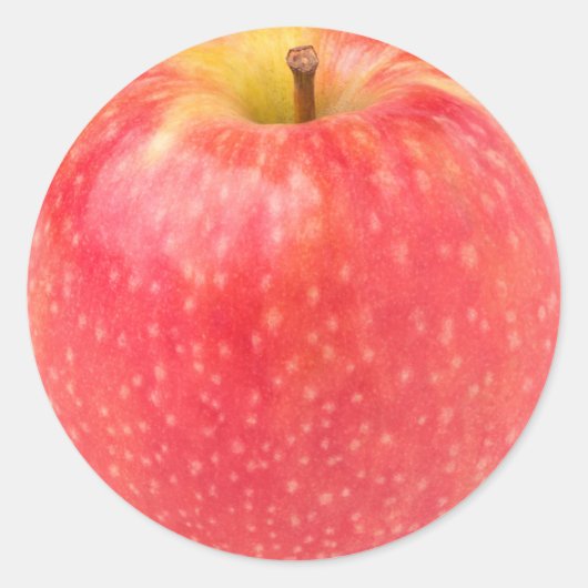 Rotapfel Runder Aufkleber (Vorderseite)