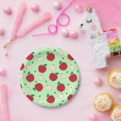 Rotäpfel und halbierte Äpfel Papier Teller (Party)