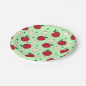 Rotäpfel und halbierte Äpfel Papier Teller (Schrägansicht)