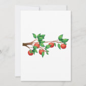 Rotapfelbaumzweig Frische Früchte und grüne Blätte Einladung (Vorderseite)