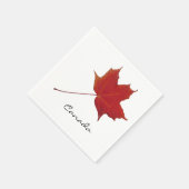 Rotapfelblatt Serviette (Ecke)