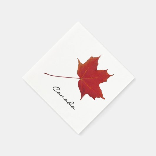 Rotapfelblatt Serviette (Ecke)