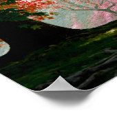 Rotapfelblätterblättern Poster (Ecke)