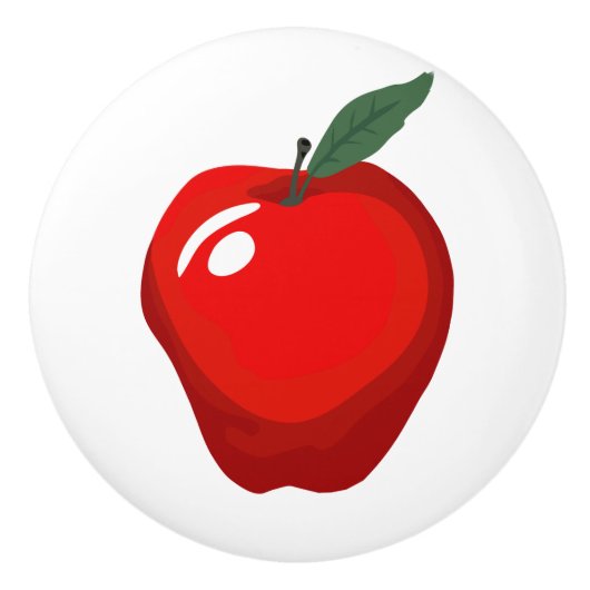 Rotapfelknöpfe Keramikknauf (Vorderseite)