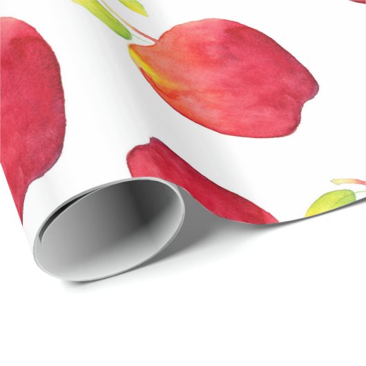 Rotapfelmuster Geschenkpapier (Rolleneckpunkt)