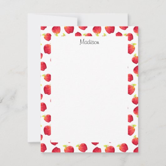 Rotapfelmuster Mitteilungskarte (Vorderseite)