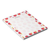Rotapfelmuster Notizblock (angewinkelt)