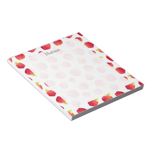 Rotapfelmuster Notizblock (angewinkelt)