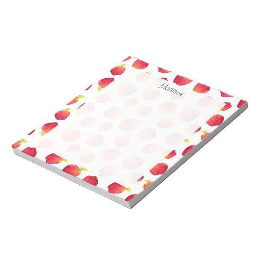 Rotapfelmuster Notizblock (Rotiert)