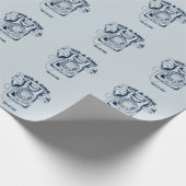 Rotarier Blau Geschenkpapier (Ecke)