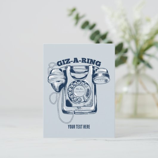 Rotarier Blau Postkarte (Stehend Vorderseite)