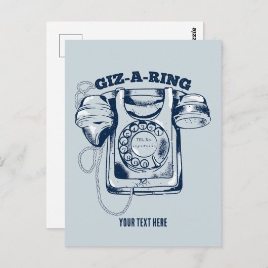 Rotarier Blau Postkarte (Vorne/Hinten)