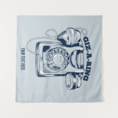 Rotarier Blau Wandteppich (Vorderseite (Horizontal))