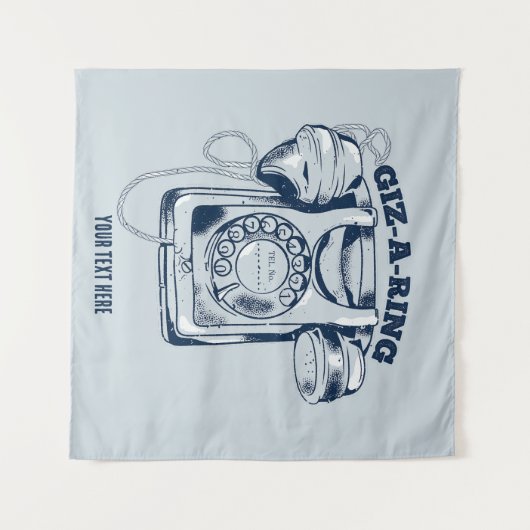 Rotarier Blau Wandteppich (Vorderseite (Horizontal))