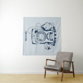 Rotarier Blau Wandteppich (Beispiel (Horizontal))