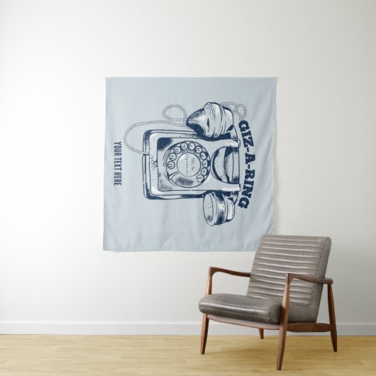 Rotarier Blau Wandteppich (Beispiel (Horizontal))