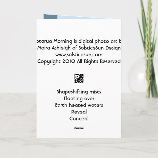 Rotarua Morgen Karte (Rückseite)