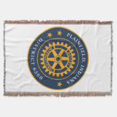 Rotary Club Plainfield Wurfdecke Decke (Vorderseite)