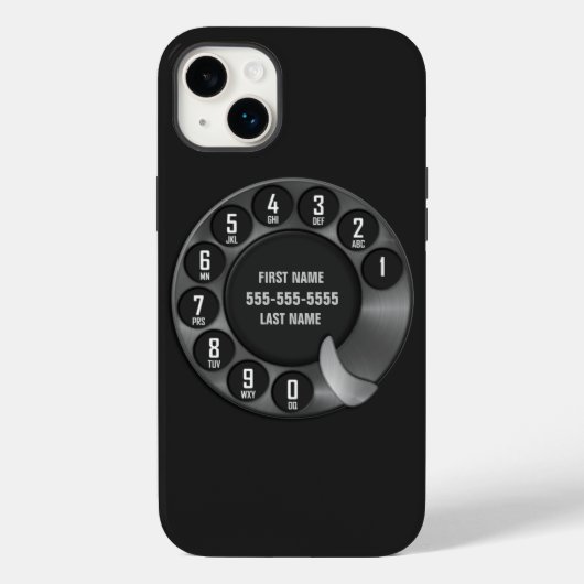 Rotary Dial Phone Black Case-Mate iPhone Hülle (Rückseite)