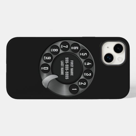 Rotary Dial Phone Black Case-Mate iPhone Hülle (Rückseite (Horizontal))
