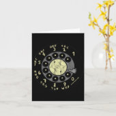 Rotary Dial Vintage Old Phones Numbers Karte (Gelbe Blume)