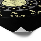 Rotary Dial Vintage Old Phones Numbers Poster (Ecke)