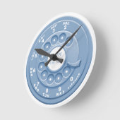 Rotary Falsch-blu Runde Wanduhr (Winkel)