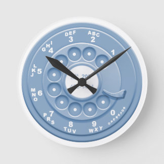 Rotary Falsch-blu Runde Wanduhr