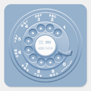 Rotary Imitats - blu Quadratischer Aufkleber