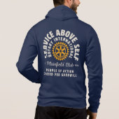 Rotary Kapuzenpullover Service Über Selbst Hoodie (Rückseite)