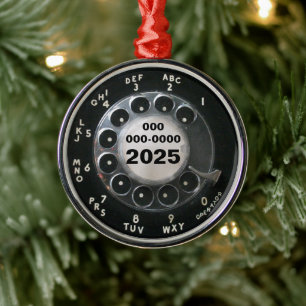 Rotary Phone Dial Ornament